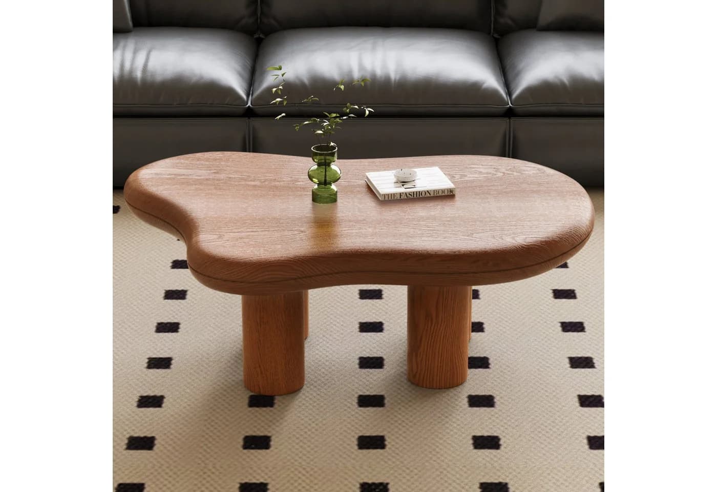 Guyii Couchtisch mit organischer Form in Holzfarbe - Bild 4