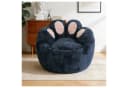 VUZINIC Sitzsack Katzenpfoten Glitzerndes Plüsch Bodensofa Rosa Silber Bild 4