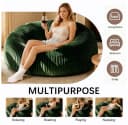 VUZINIC Sitzsack 6FT Grün Cord-Stoff Hochdichteschaum Bild 4