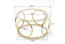 Celya Runder Couchtisch 80cm Glastisch Verchromt Gold Modern Bild 1