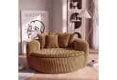 Celya Loungesessel Braun Cordstoff mit 5 Kissen Bild 2