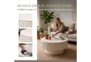 Celya Couchtisch rund 75 cm Weiß Versteckter Stauraum Pilzdesign Bild 4