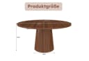 Celya Runder Esstisch 110 cm Landhausstil Walnussfurnier Bild 1