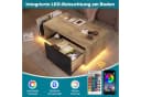 Celya Couchtisch Retro mit LED-Beleuchtung und Stauraum Beige/Schwarz Bild 3