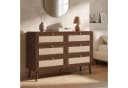 Celya Kommode 6 Schubladen Walnuss Rattan-Optik Modern Bild 5