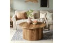 Celya Couchtisch Rund Braun Metallgestell Holzoptik Bild 2