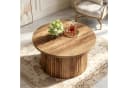 Celya Couchtisch Rund Braun Metallgestell Holzoptik Bild 4