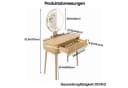 Celya Schminktisch mit LED-Spiegel und Schubladen Beige Bild 1