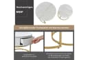 Merax Couchtisch Set Rund Hochglanz Marmoroptik Bild 3