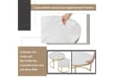 Merax Couchtisch Set Rund Hochglanz Marmoroptik Bild 5