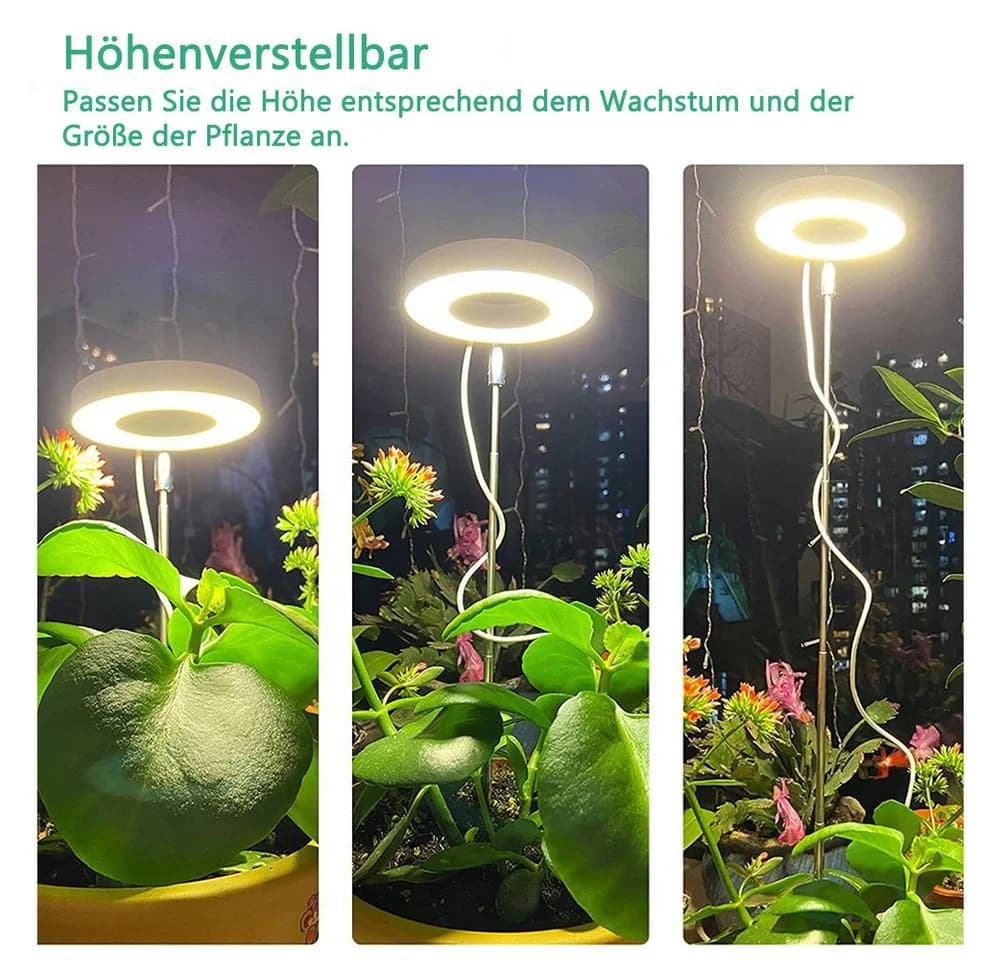 TUWENA Pflanzenlampe LED mit 3/9/12 Std.-Timer - Bild 4