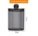 TUWENA Wattestäbchenspender Set, Transparent Schwarz Kosmetik Organizer Bild 1