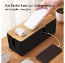 TUWENA Kabelmanagementbox mit Bambusdeckel Schwarz/Weiß Bild 5