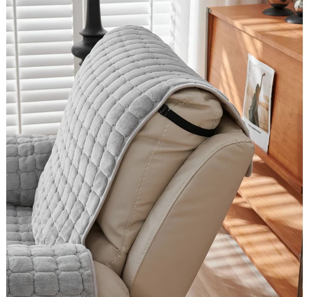 TUWENA Sesselschoner Mit Armlehne, 1 Sitzer Fernsehsessel Schutzbezug Flanell - Bild 5