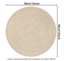 TUWENA Platzset 6er Set Boho Rund Geflochten Beige/Weiß Bild 1
