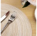 TUWENA Platzset 6er Set Boho Rund Geflochten Beige/Weiß Bild 4