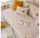 TUWENA Sofabezug Sofa Überzug 1/2/3/4 Sitzer, L Form Sofaüberwurfe, Ecksofa Sofa Überzug Beige/Grau Bild 2