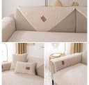 TUWENA Sofabezug Sofa Überzug 1/2/3/4 Sitzer, L Form Sofaüberwurfe, Ecksofa Sofa Überzug Beige/Grau Bild 3