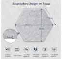 TUWENA Akustikplatte Selbstklebend 12er Set Silber Grau Bild 1