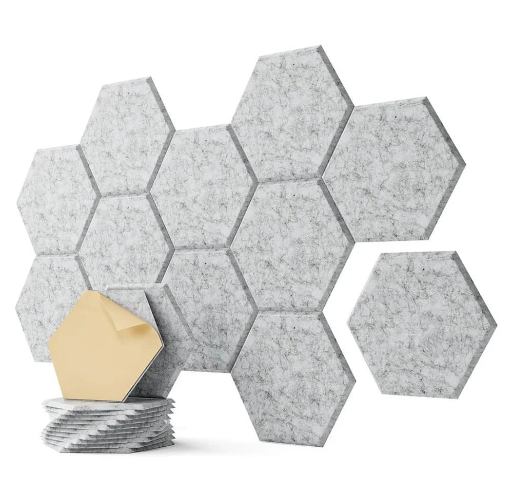 TUWENA Akustikplatte Selbstklebend 12er Set Silber Grau - Bild 2