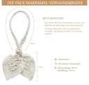 TUWENA Boho Gardinenhalter Baumwolle Seilvorhang-Raffhalter 2 Pack Beige Bild 1