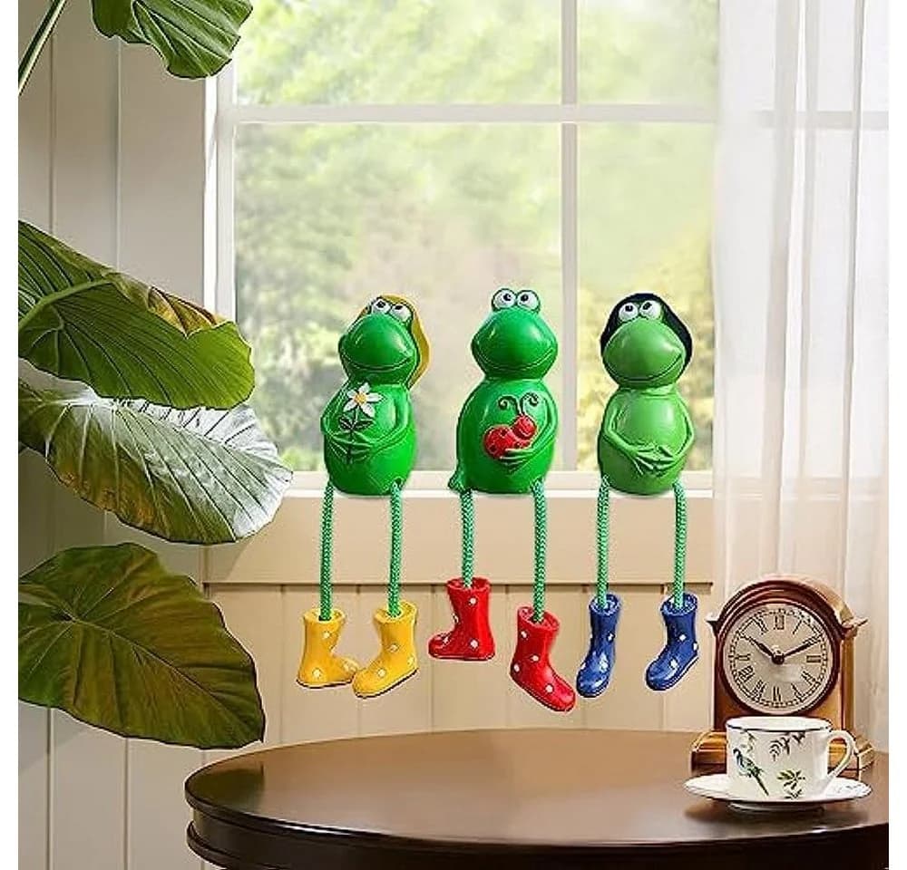 TUWENA Gartenfigur 3 Stück Frosch Tiere Garten Statuen Deko - Bild 5