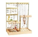 TUWENA Schmuckständer 4-Tier Metall & Holz Schwarz/Weiß/Gold Bild 2