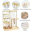 TUWENA Schmuckständer 4-Tier Metall & Holz Schwarz/Weiß/Gold Bild 3