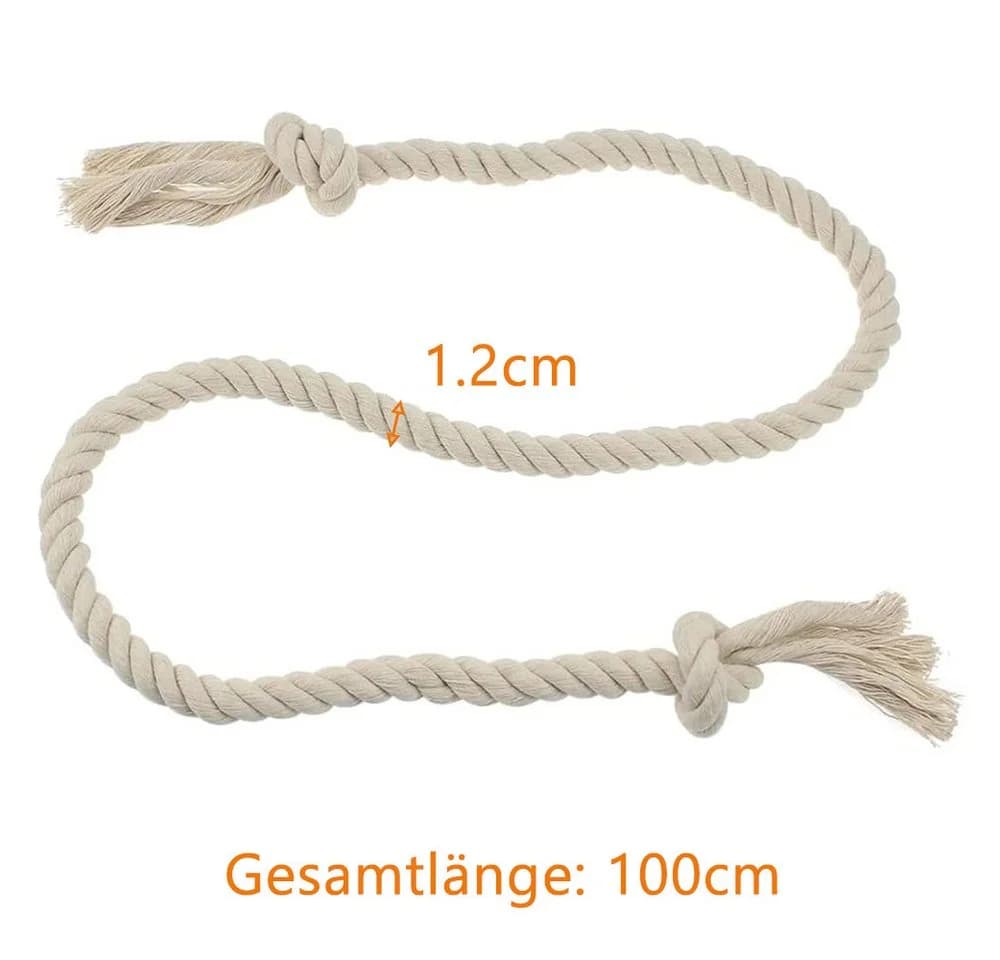 TUWENA Raffhalter Vorhang Seil 4 St. Baumwolle Beige
