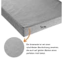 TUWENA Bankauflage Grau Abnehmbarer Bezug Sitzkissen Bild 4