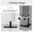 TUWENA Toilettenpapierhalter Stehend mit Ablage Oben Schwarz Bild 4