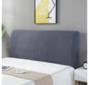 TUWENA Bett Kopfteil Bezug Stretchbar Staubdicht Dunkelgrau Bild 2