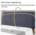 TUWENA Bett Kopfteil Bezug Stretchbar Staubdicht Dunkelgrau Bild 4