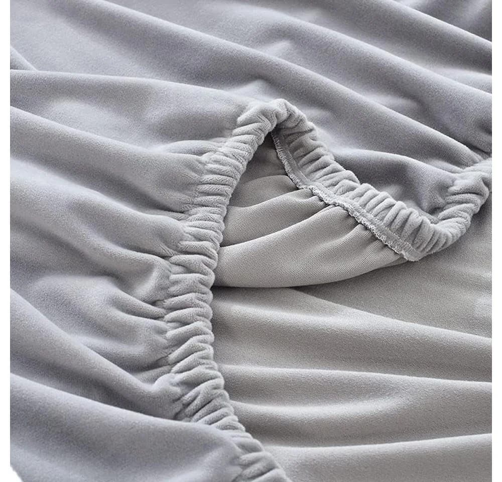 TUWENA Bett Kopfteil Bezug Weicher elastischer Samtstoff Staubdicht Bezug - Bild 3