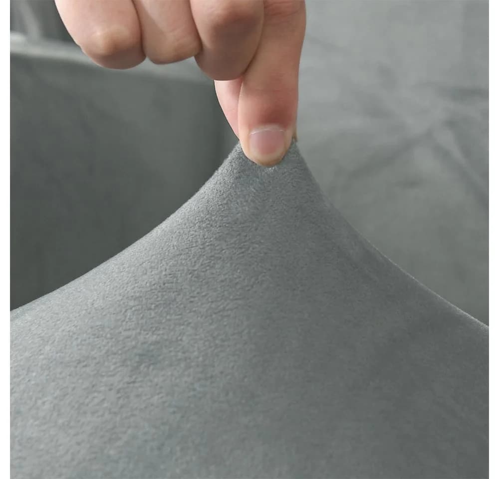 TUWENA Bett Kopfteil Bezug Weicher elastischer Samtstoff Staubdicht Bezug - Bild 4