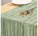 TUWENA Tischläufer Boho Gaze Polyester Beige/Grau/Rosa Bild 2
