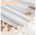 TUWENA Tischdecke Rechteckig Leinen Baumwolle Abwaschbar mit Quaste Weiss Bild 3
