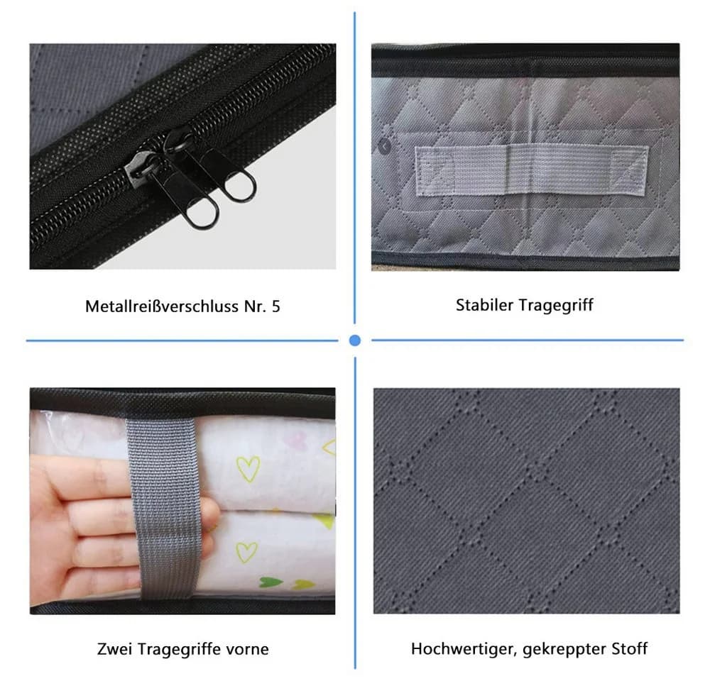 TUWENA Unterbettkommode 4er Pack Grau mit Sichtfenster - Bild 3
