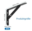TUWENA Wandregalhalter 8 Stück Regalwinkel Schwerlast Metall Bild 1