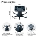 AFKSMILE Hakenleiste Schwarz 360° drehbar Selbstklebend Bild 1