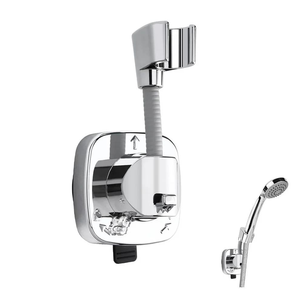 AFKSMILE Brausehalter 360° Drehbar mit Saugnapf Schwarz/Silber - Bild 2