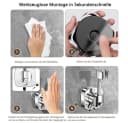 AFKSMILE Brausehalter 360° Drehbar mit Saugnapf Schwarz/Silber Bild 3