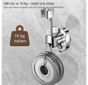 AFKSMILE Brausehalter 360° Drehbar mit Saugnapf Schwarz/Silber Bild 4