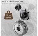 AFKSMILE Brausehalter 360° Drehbar mit Saugnapf Schwarz/Silber Bild 3