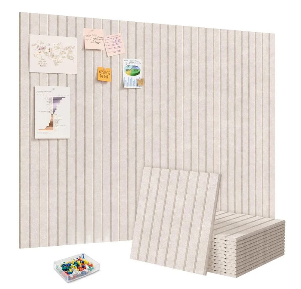 AFKSMILE Selbstklebende Pinnwand aus Filz Beige Schwarz 120x90cm - Bild 2
