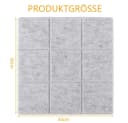 AFKSMILE 12-teilige Filz-Pinnwand Selbstklebend Grau/Schwarz Bild 1