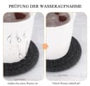 AFKSMILE Getränkeuntersetzer 8 Stück Grau/Braun Baumwolle mit Halter Bild 3