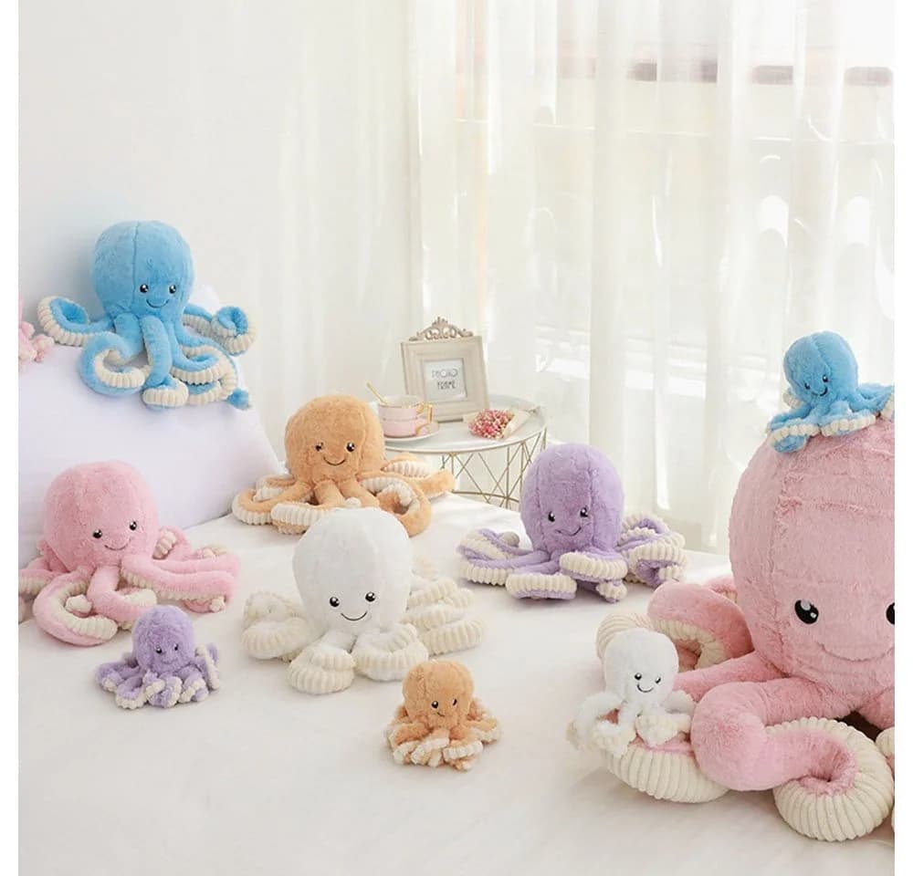 AFKSMILE Dekokissen Weiches Oktopus Kuscheltier Plüschtier - Bild 5