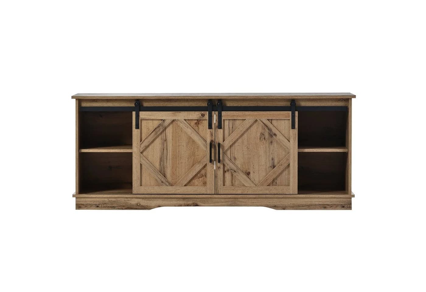 Sweiko Lowboard Sideboard mit Schiebetüren und verstellbaren Böden Eiche - Bild 2