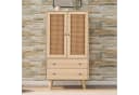 Sweiko Highboard Sideboard Rattantüren Holzbeine Bild 3